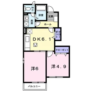 レザン ラブール A【103号室】の間取り