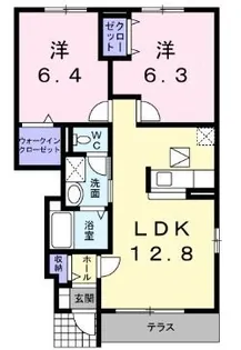 スワン KITAMURA C【103号室】の間取り