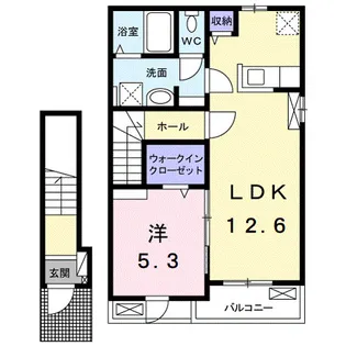 ライラック和田浜Ⅰ【203号室】の間取り
