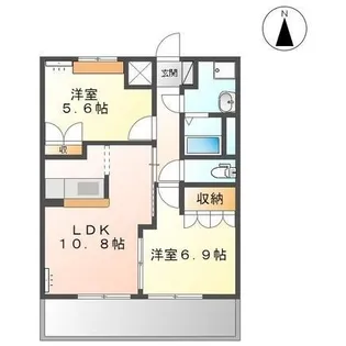 ファインパストラル【202号室】の間取り