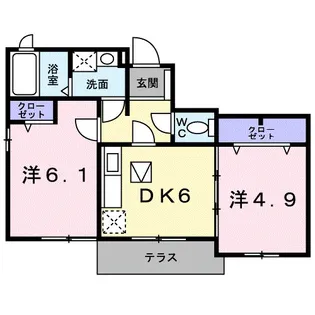 サンリット B【103号室】の間取り