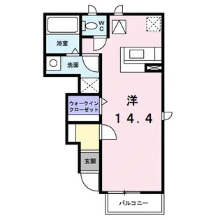 サウス郡家 A【103号室】の間取り