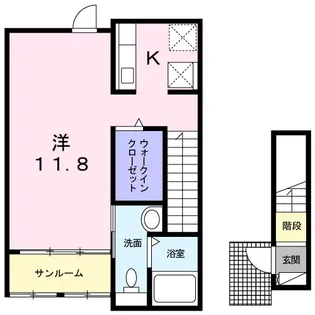 ガーデンハウスMB【206号室】の間取り