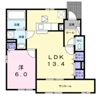 グレイス太田Ⅲ【102号室】の間取り