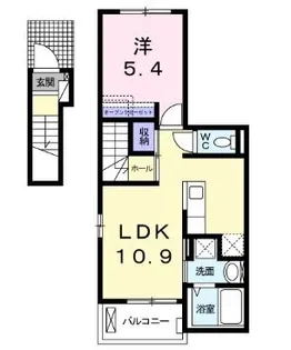 サンヴェール【203号室】の間取り