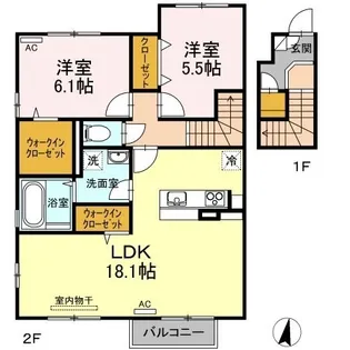 レグルスC棟【205号室】の間取り