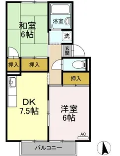 コーポ シャルン【202号室】の間取り