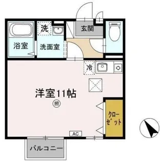 セジュールコスモ【102号室】の間取り