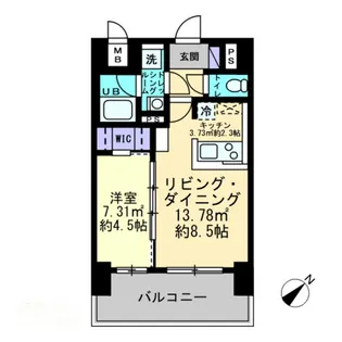 ルスト栗林町【405号室】の間取り