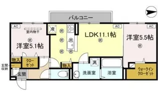 コンフォリア木太【203号室】の間取り