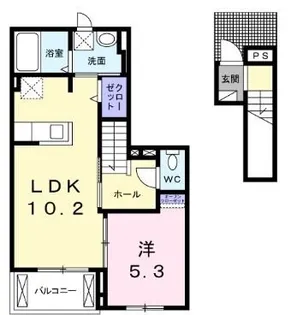 花梨Ⅰ【202号室】の間取り