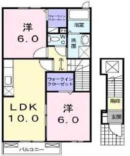 サン リバーD【201号室】の間取り