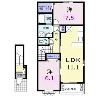 タートル ハウス【203号室】の間取り