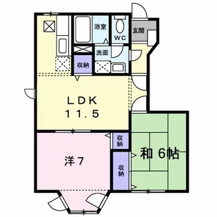 ラクーンズ フィールド B【103号室】の間取り