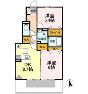 アルフレッサ【102号室】の間取り