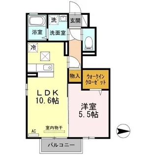 サウザンド チカラ【106号室】の間取り