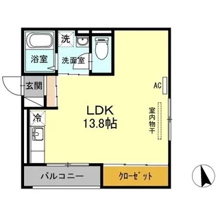 レセンテ林【205号室】の間取り