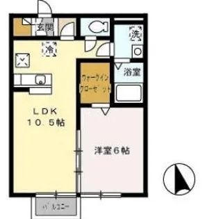 リバーサイド マロニエ【106号室】の間取り