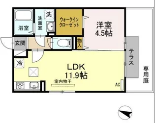 アヴァンサール 優【105号室】の間取り
