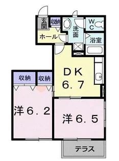 バウムB【101号室】の間取り