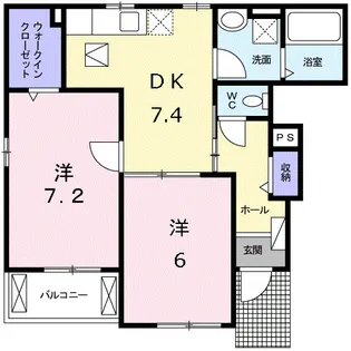 ガーデンハウス 菊水【101号室】の間取り