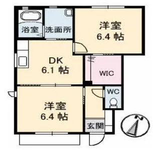 ディアスMUKAI【103号室】の間取り