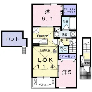 キャンディ グレイスA【203号室】の間取り