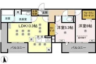 ギムレットA【203号室】の間取り