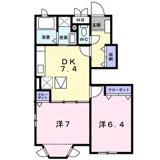 ラフレシールA【102号室】の間取り