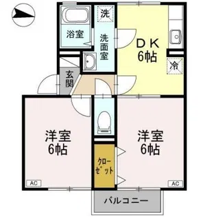セジュール宮内【202号室】の間取り