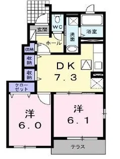 アルテスタ【101号室】の間取り