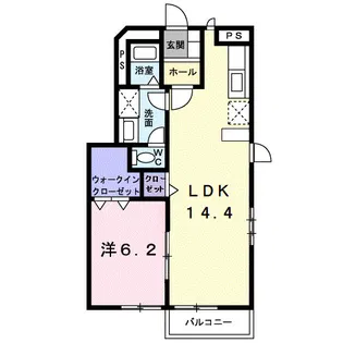 キッシングラミーB【101号室】の間取り