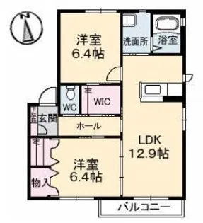 グランマスト林町 A棟【101号室】の間取り