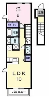レクサス E【202号室】の間取り
