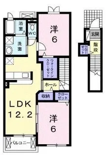 エレガンシア ブローテⅡ【203号室】の間取り