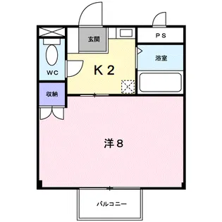 ハイツヒルバレー【202号室】の間取り