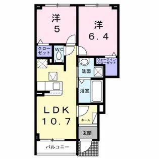アリビオ【102号室】の間取り