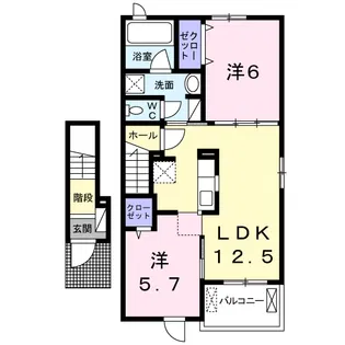 ブルースターC【204号室】の間取り