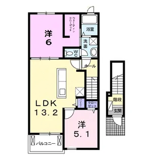 ルーベル春日G【203号室】の間取り