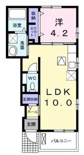 カーサ クレイドルⅡ【105号室】の間取り