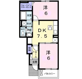 リバーサイド・三日月【104号室】の間取り