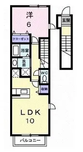 レクサス E【201号室】の間取り