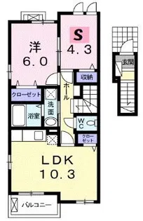 ロイヤルパークⅠ【203号室】の間取り