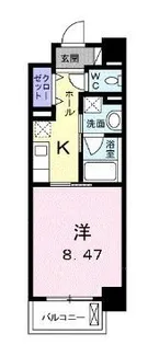 クラール花ノ宮【605号室】の間取り