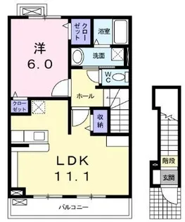 サン フィオーレⅡ【202号室】の間取り