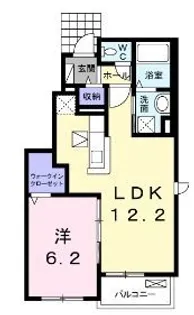 ティファニーⅡ【101号室】の間取り