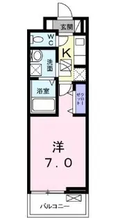 ディアコート宮脇【201号室】の間取り