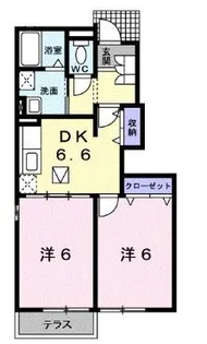 カルム シェソワ【106号室】の間取り