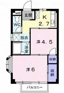 2Kの間取り画像