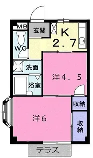 2Kの間取り画像